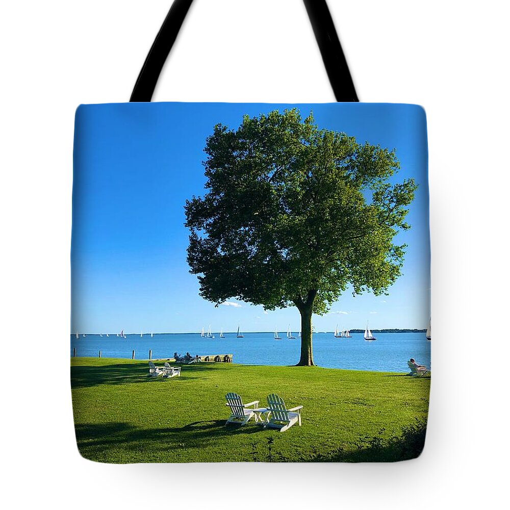 Tranquility Tote Bag featuring the photograph Weekend Getaway by Chris Montcalmo