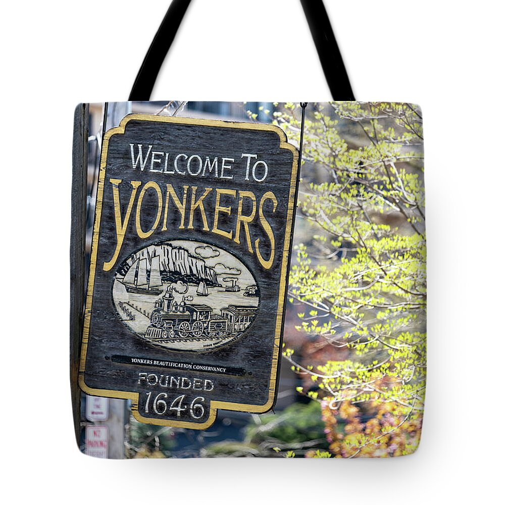 Northwest Tote Bag featuring the photograph Welcome to Yonkers by Kevin Suttlehan
