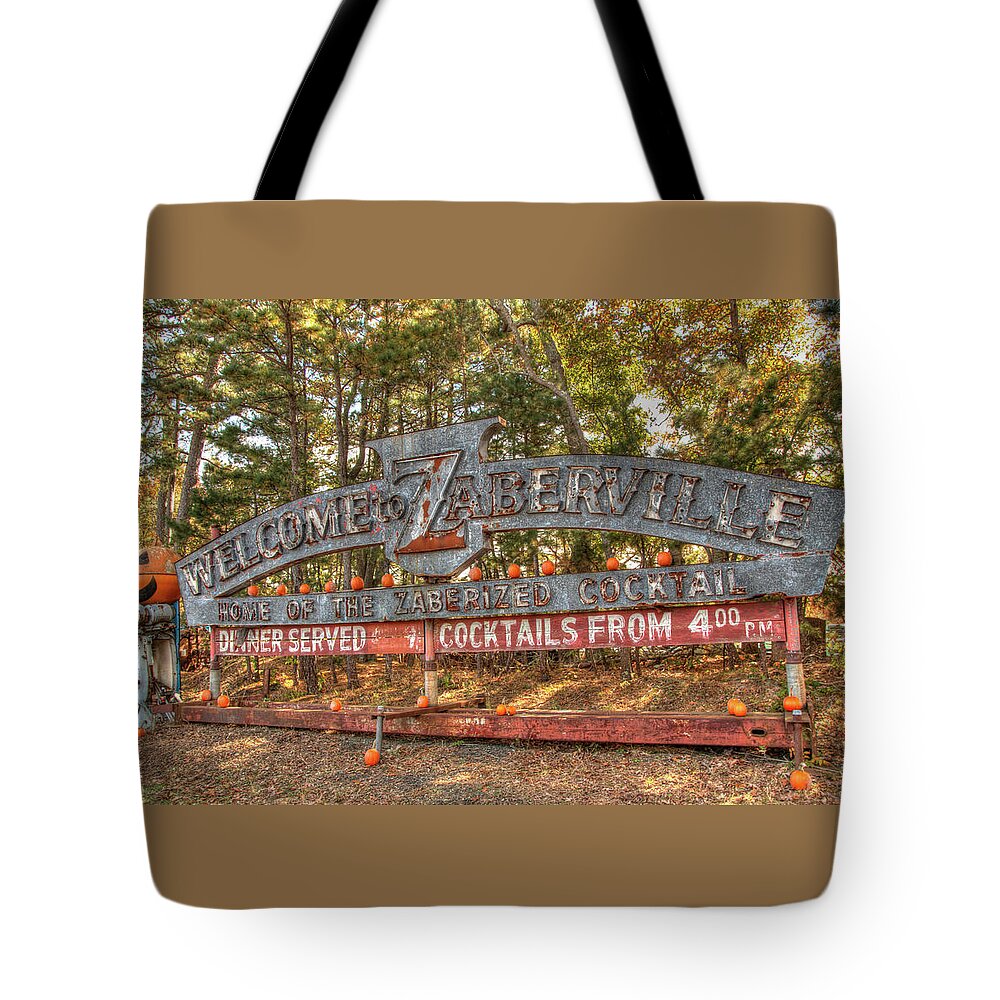 Restaurant Tote Bag featuring the photograph Welcome To Zaberville by Kristia Adams