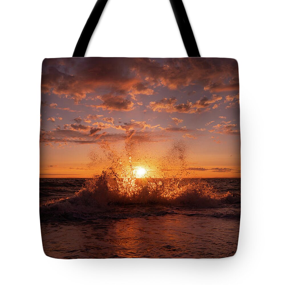 Sunset Tote Bag featuring the photograph West Beach Sunset 1 by Gary Skiff