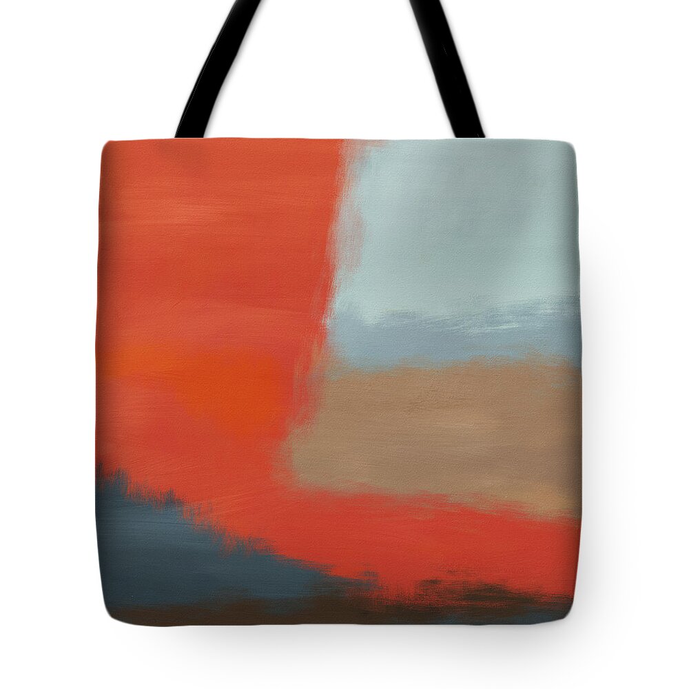 Abstract Tote Bag featuring the painting Western Edge- Art by Linda Woods by Linda Woods