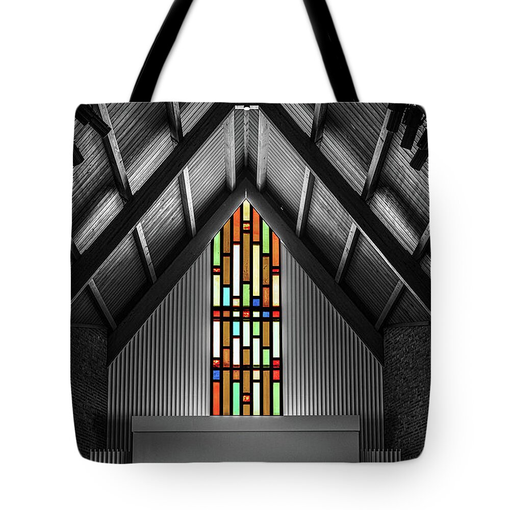 Sanctuary Tote Bag featuring the photograph Westgate Church of Christ by Steve Templeton