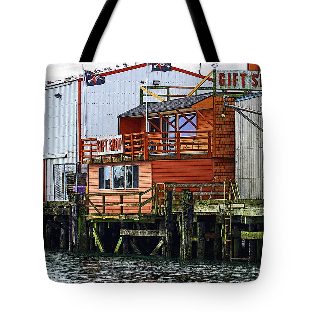 Westport Fish Processing Tote Bag featuring the digital art Westport Fish Processing by Tom Janca