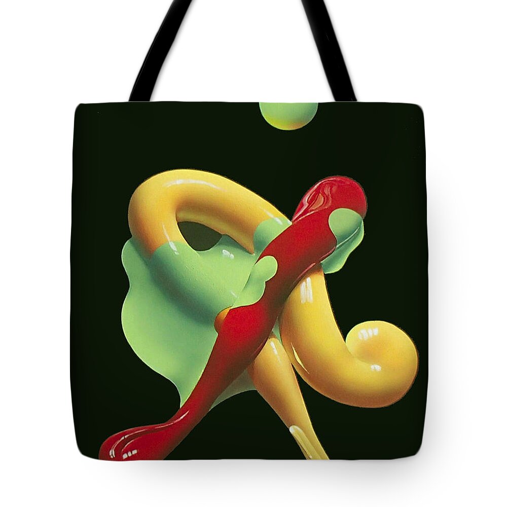 Paint Tote Bag featuring the painting Wet Paint the Sequel by Philip Fleischer