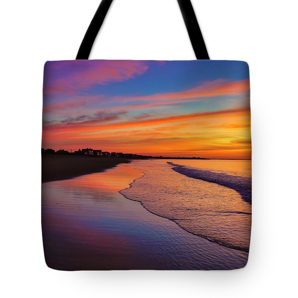 Footbridge Beach Tote Bag featuring the photograph What a Morning by Penny Polakoff