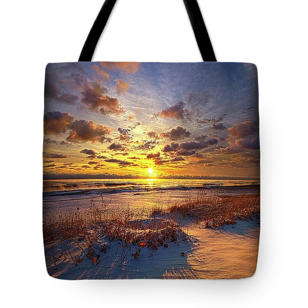 Vertical Tote Bag featuring the photograph What We do in Life Echoes in Eternity by Phil Koch