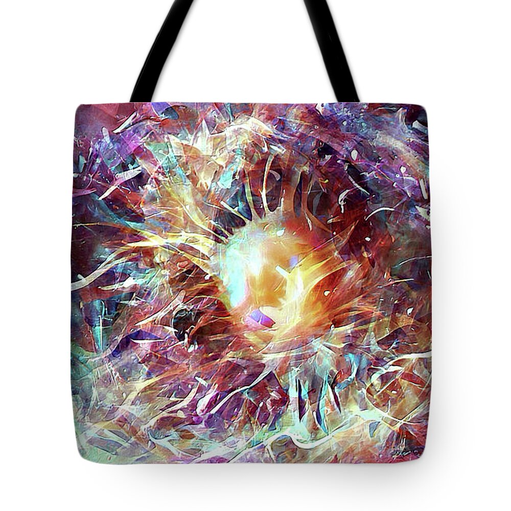 Light Tote Bag featuring the digital art What Will James Webb See by David Manlove