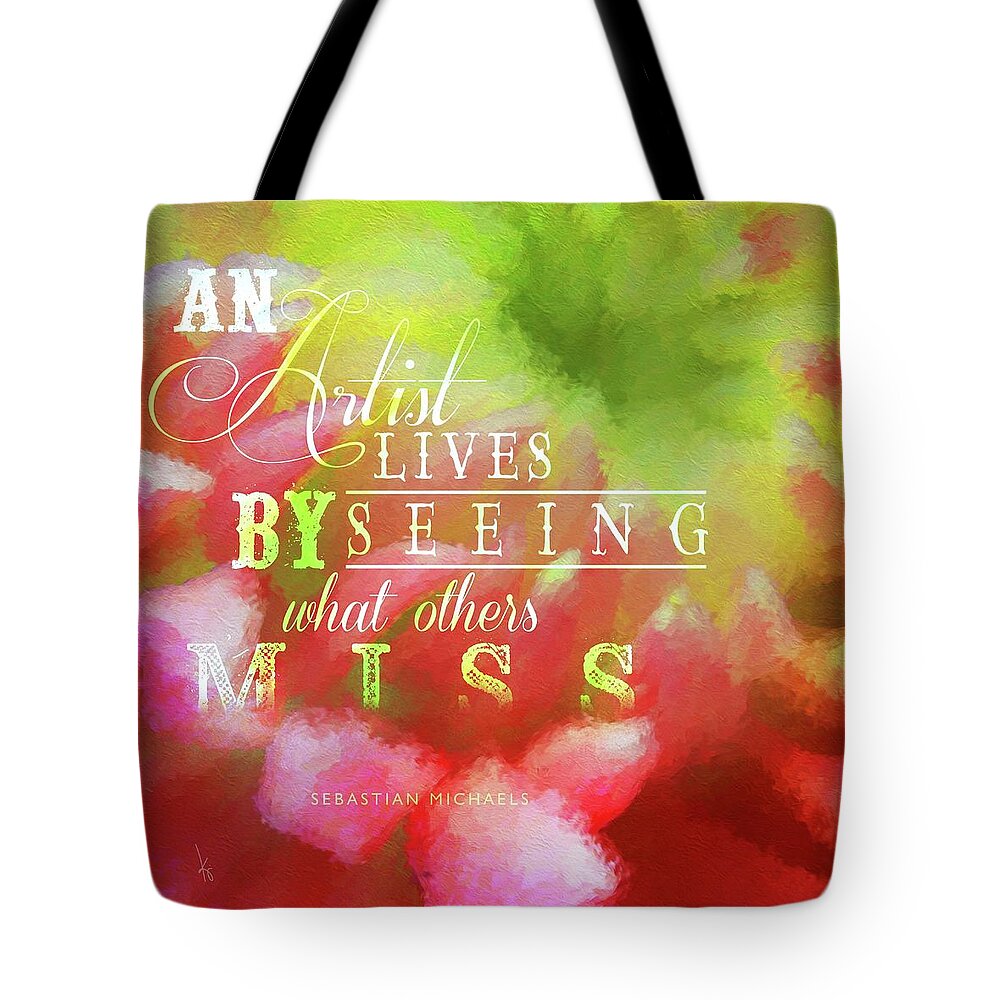 Floral Tote Bag featuring the digital art What's Missing by Krista Droop