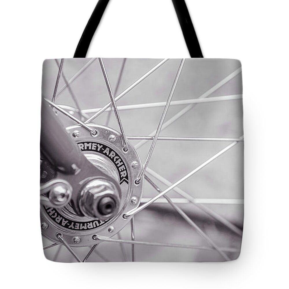 Bike Tote Bag featuring the photograph Wheel Hub by David Lee