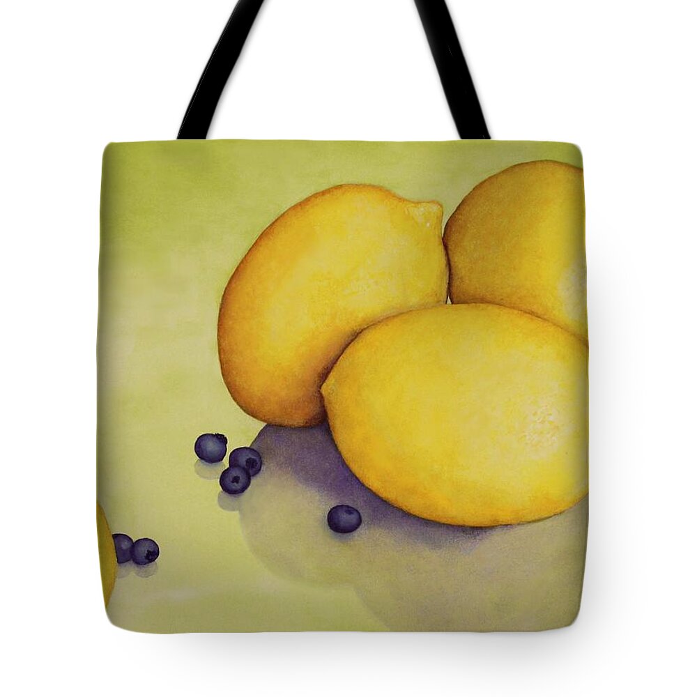 Kim Mcclinton Tote Bag featuring the painting When Life Gives You Lemons by Kim McClinton
