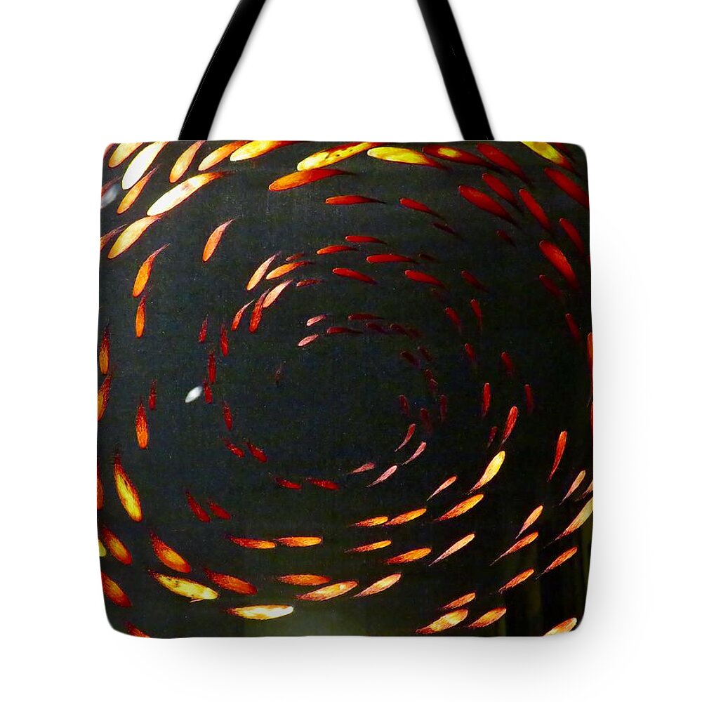 Spirals Tote Bag featuring the photograph School in Session by Kerry Obrist