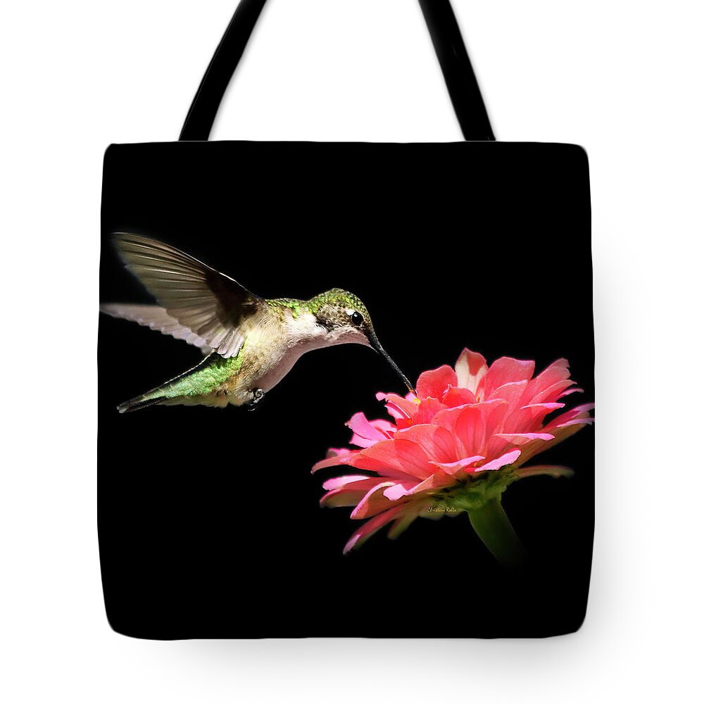 Hummingbirds Tote Bag featuring the photograph Whispering Hummingbird Square by Christina Rollo