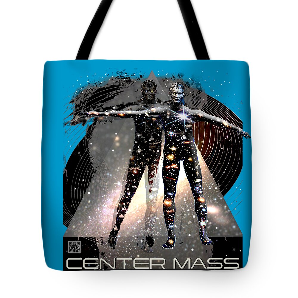  Tote Bag featuring the digital art White Center Mass Center Mass Universe Andromeda Scar Real Galaxy Color  by Todd Krasovetz