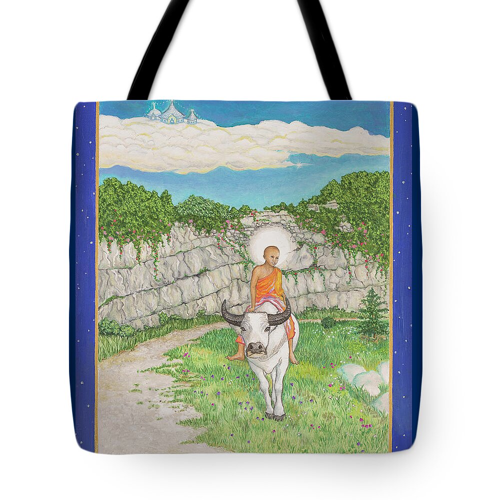 White Ox Tote Bag featuring the painting White Ox by Sheilah Renaud