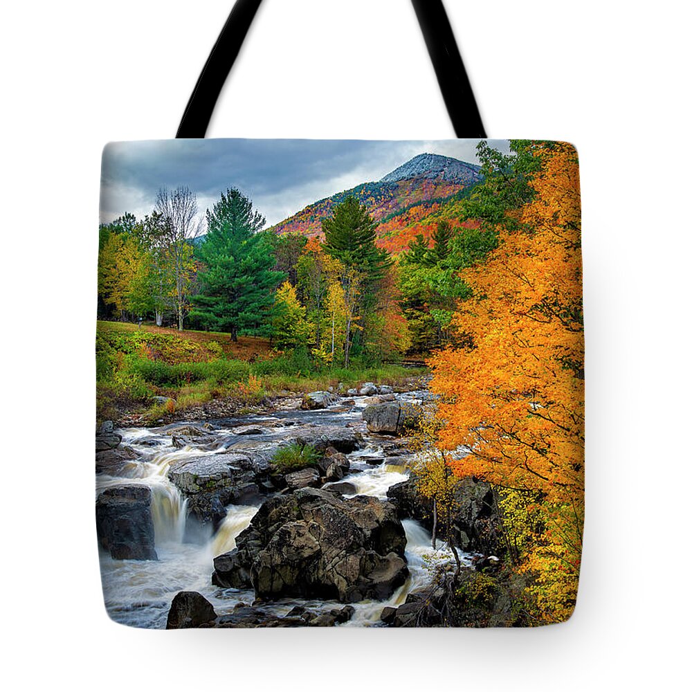 Whiteface Mountain And The Ausable River Tote Bag featuring the photograph Whiteface Mountain And The Ausable River by Mark Papke