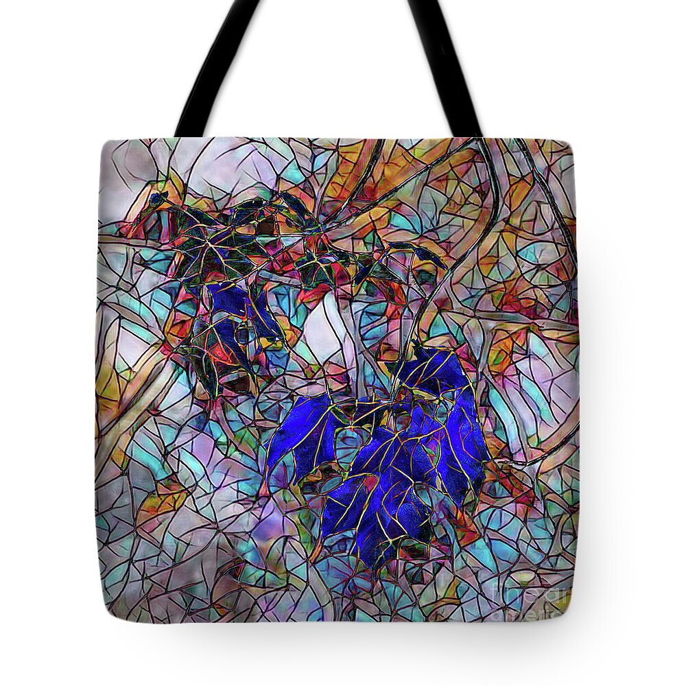 Colorful Abstract Tote Bag featuring the photograph Wild Abstract Leaves by Anita Pollak