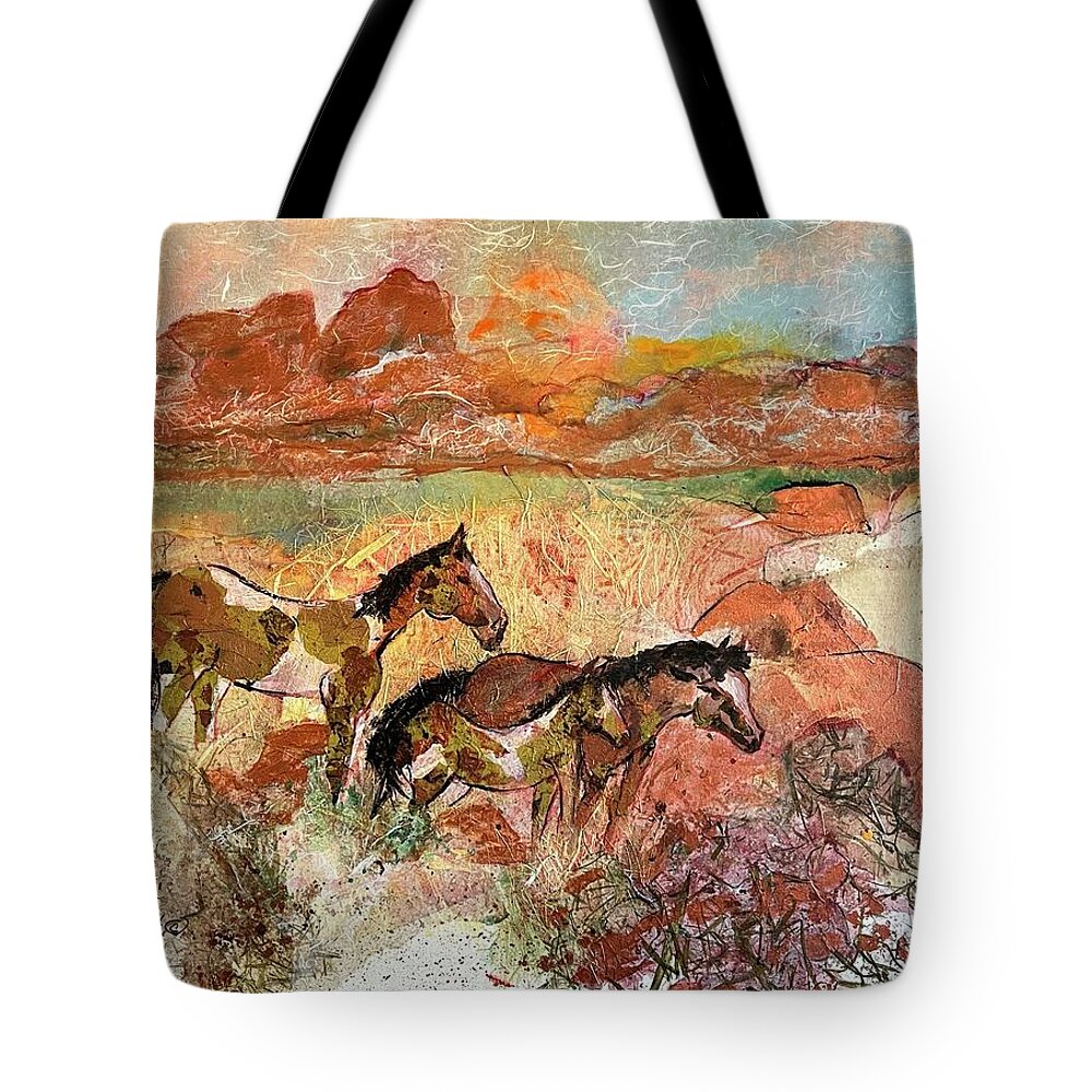 Horse Tote Bag featuring the painting Wild Child by Elaine Elliott