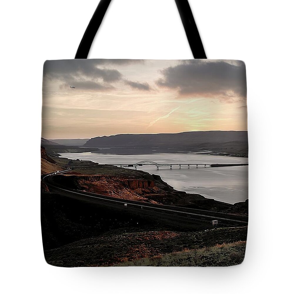 Columbia River Tote Bag featuring the photograph Wild Horse Lookout - Washington by DArcy Evans