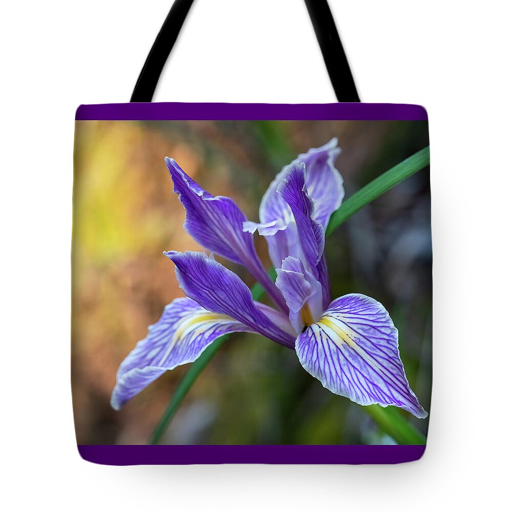  Tote Bag featuring the photograph Wild Iris #1 by Carla Brennan