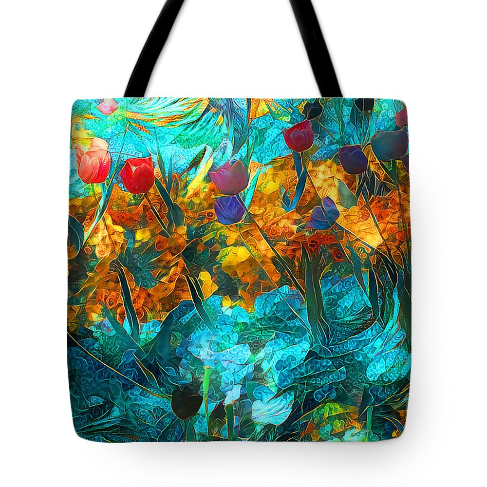 Wingsdomain Tote Bag featuring the photograph Wildflowers in Contemporary Vibrant Color Motif 20200506v4 by Wingsdomain Art and Photography