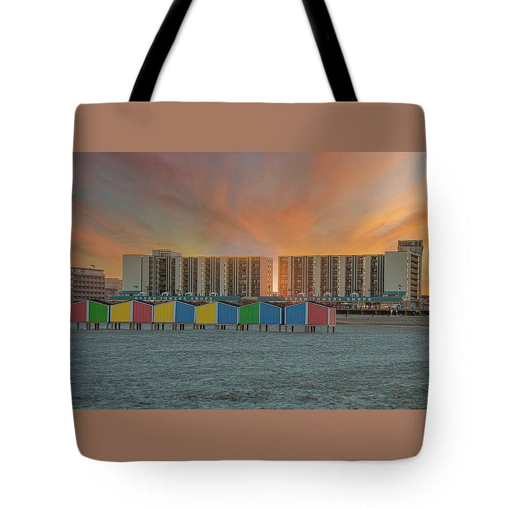 Wildwood Tote Bag featuring the photograph Wildwood Sunset by Kristia Adams