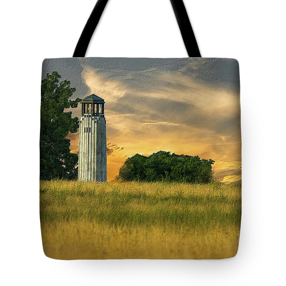 Detroit Tote Bag featuring the mixed media William Livingstone Lighthouse by Jennifer White