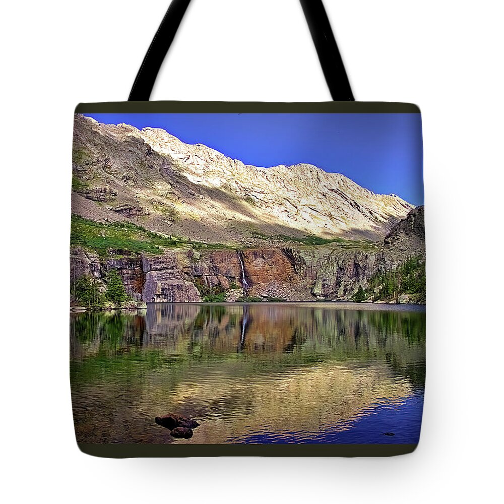 Willow Lake Tote Bag featuring the photograph Willow Lake by Bob Falcone