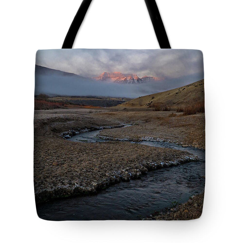 Utah Tote Bag featuring the photograph Winding Stream by Wesley Aston
