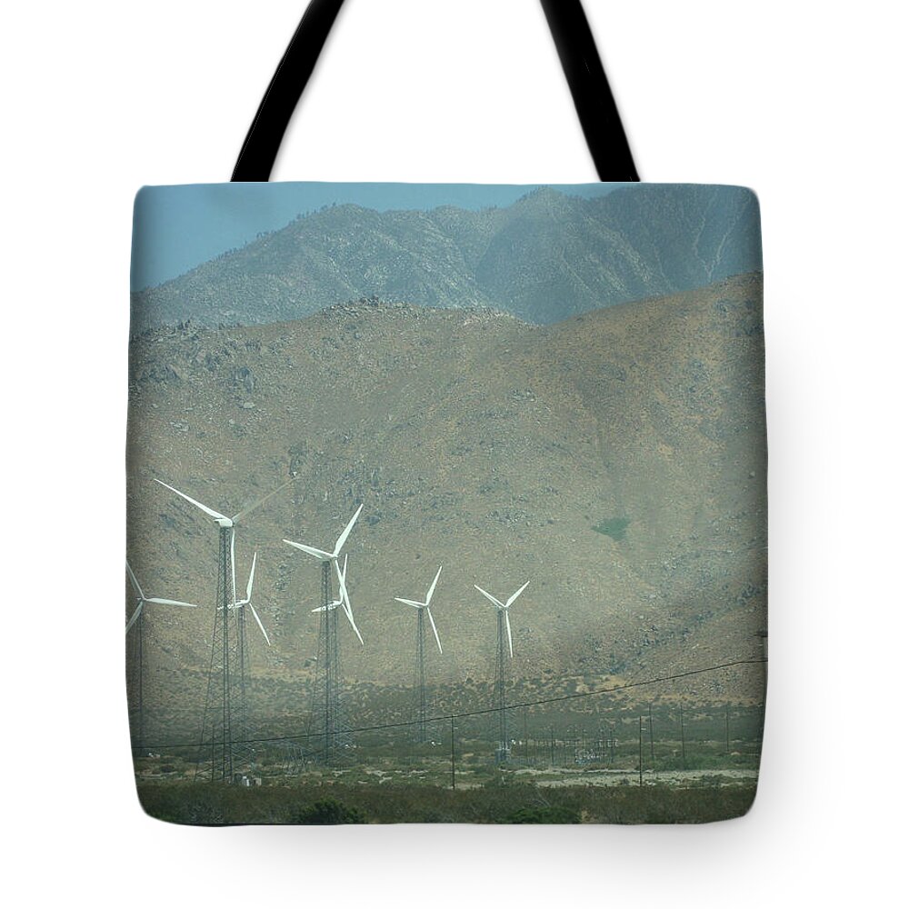 Windmill Tote Bag featuring the photograph Windmills of Palm Springs by Roxy Rich