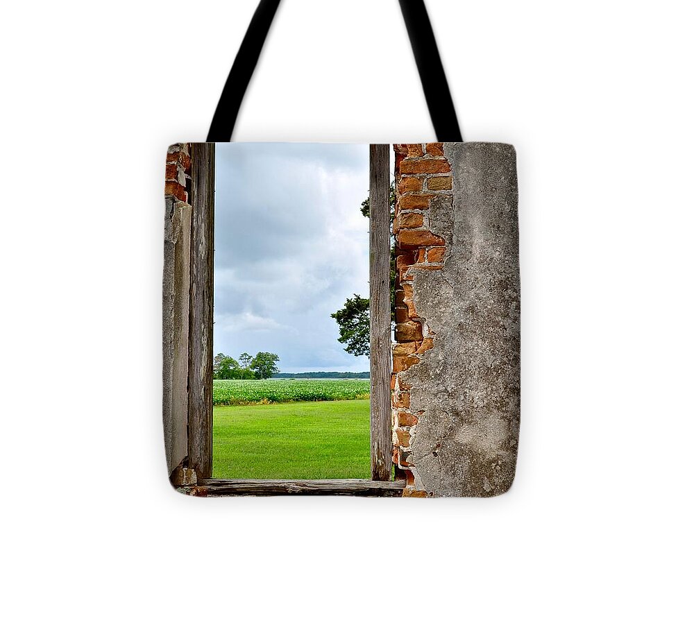 Eyre Hall Tote Bag featuring the photograph Window on the Chesapeake Bay by Lynn Hunt