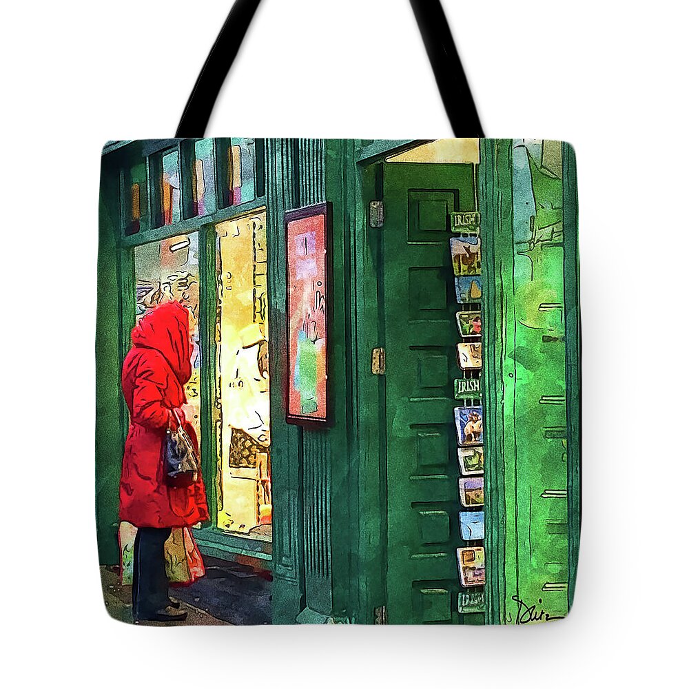 Kilkenny Tote Bag featuring the photograph Window Shopping in Kilkenny by Peggy Dietz