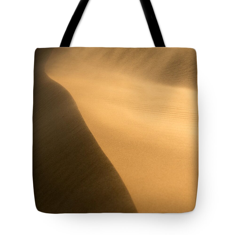 Sand Dune Tote Bag featuring the photograph Windy Sand Dune by Peter Boehringer