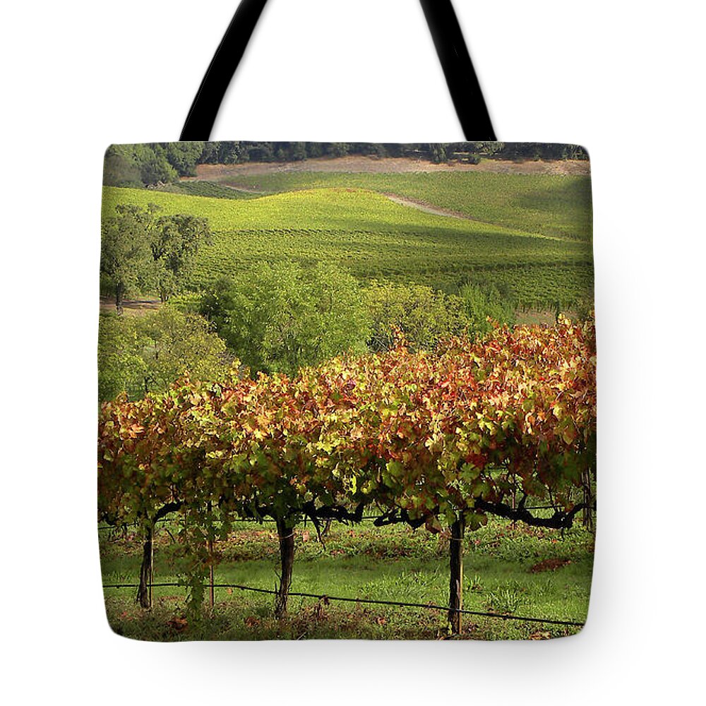 Sonoma Tote Bag featuring the photograph Wine Country by Kerry Obrist