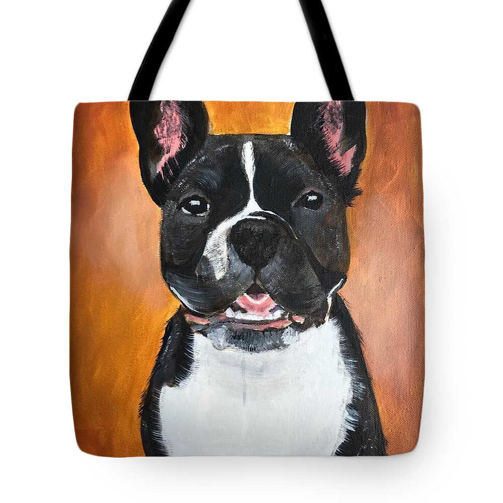 Pets Tote Bag featuring the painting Winston by Kathie Camara