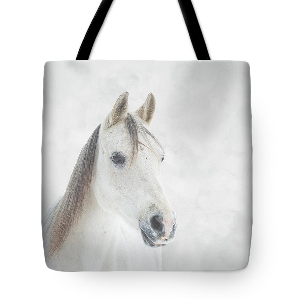 Horse Tote Bag featuring the photograph Winter Horse by JBK Photo Art