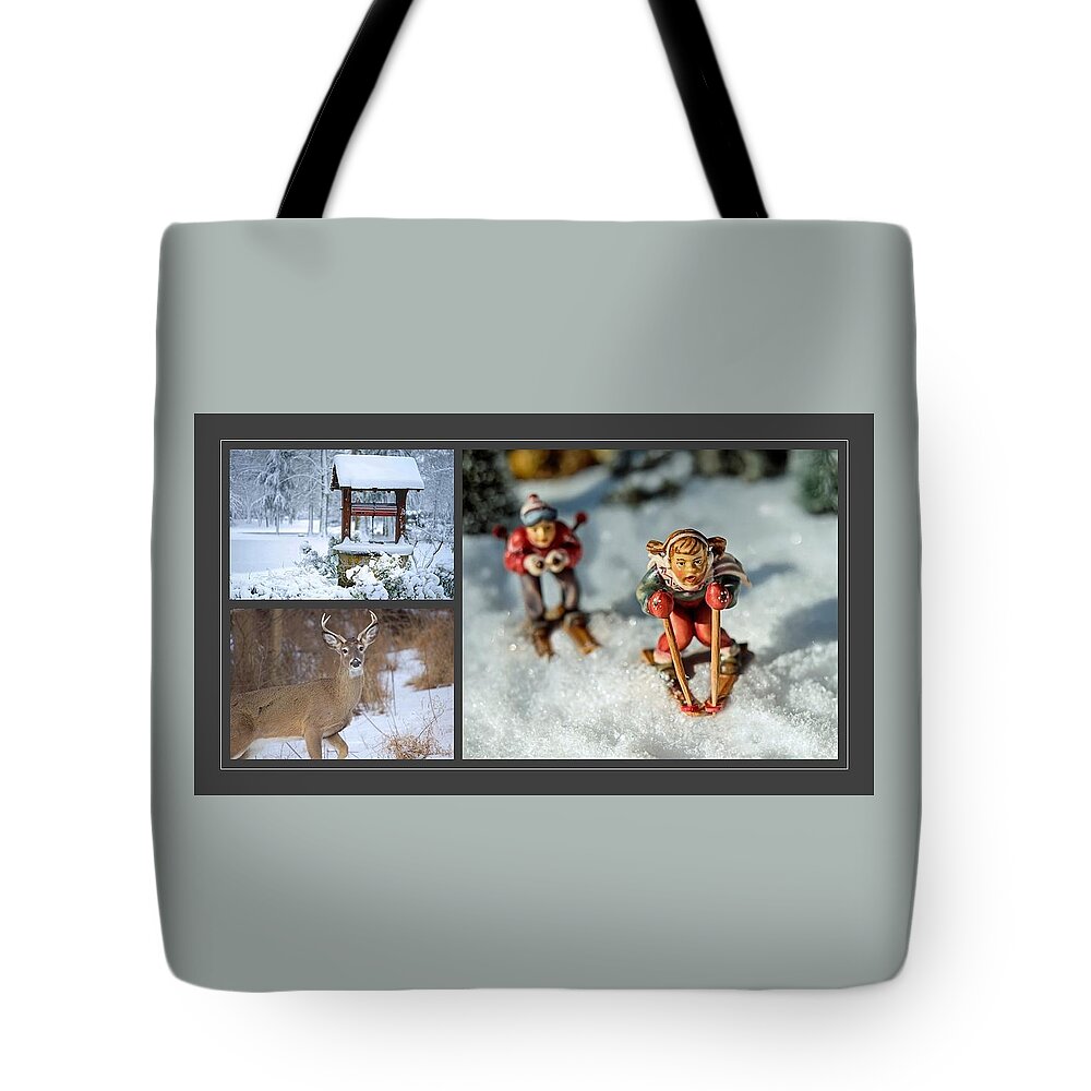 Winter Tote Bag featuring the photograph Winter in Deer Country by Nancy Ayanna Wyatt
