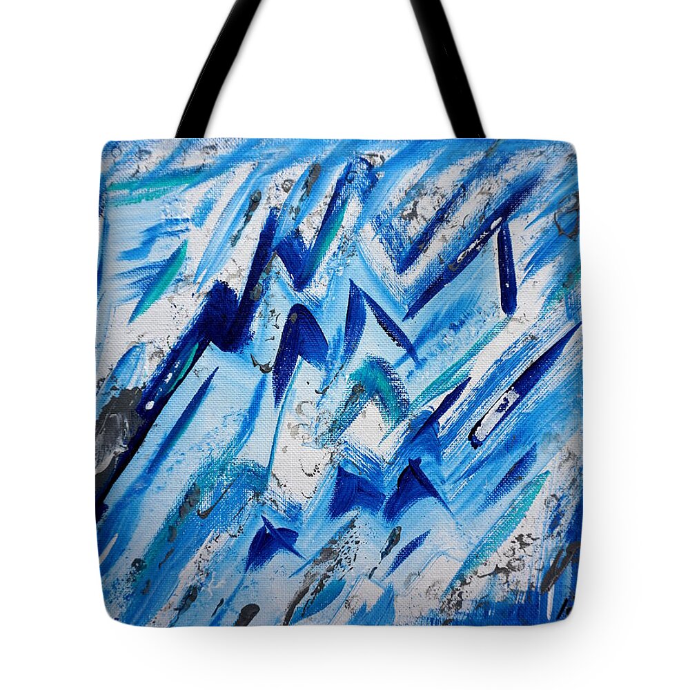Winter Tote Bag featuring the painting Winter In The Mountains by Brent Knippel