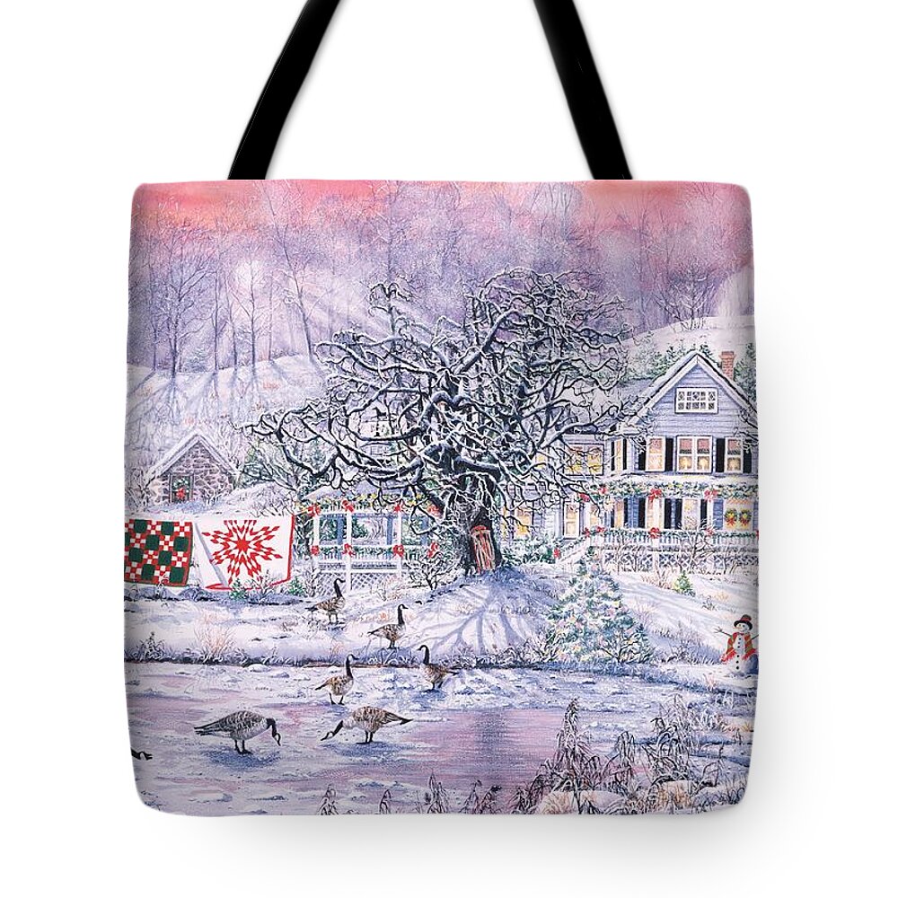Winter Tote Bag featuring the painting Winter Magic by Diane Phalen