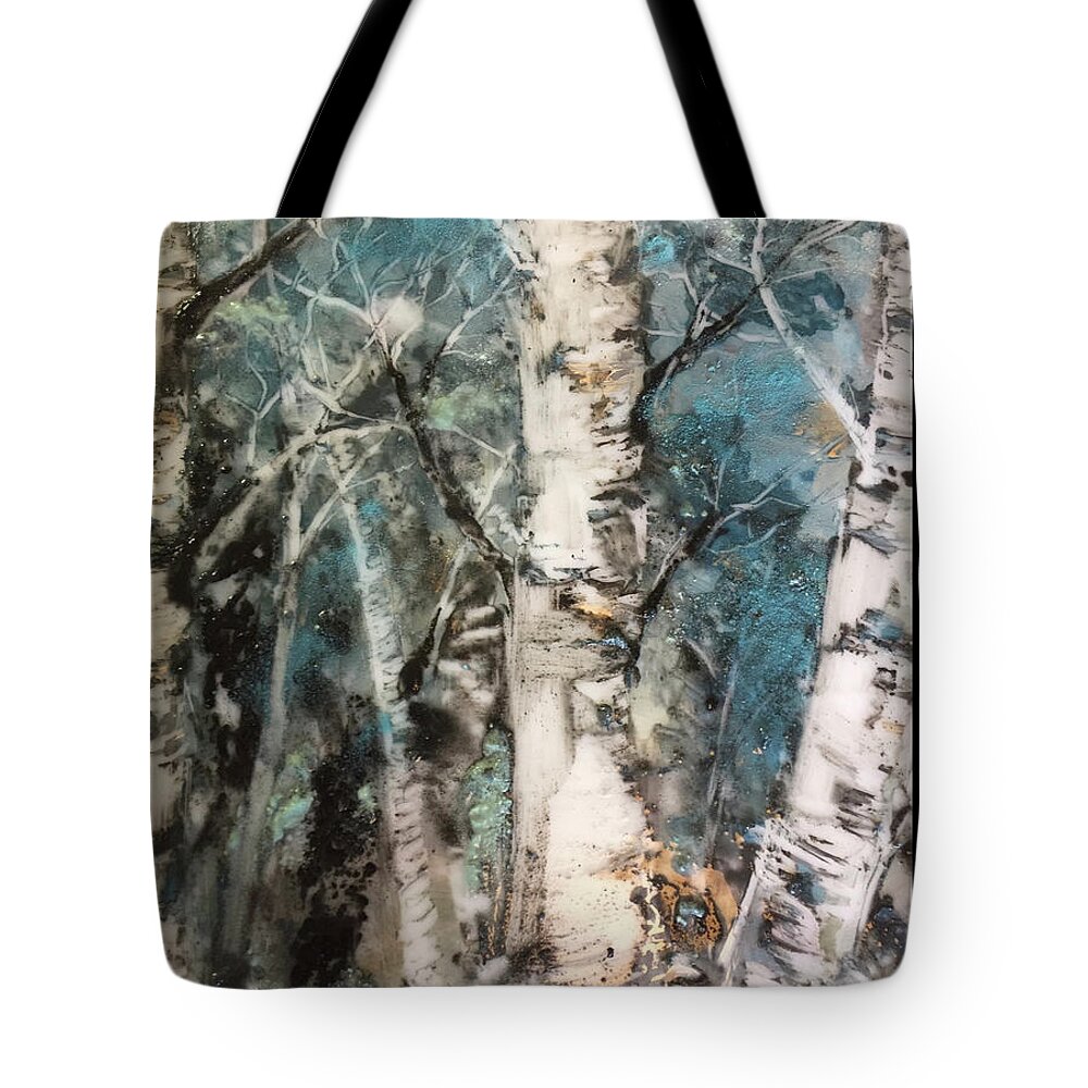 Winter Tote Bag featuring the painting Winter by Melanie Stanton