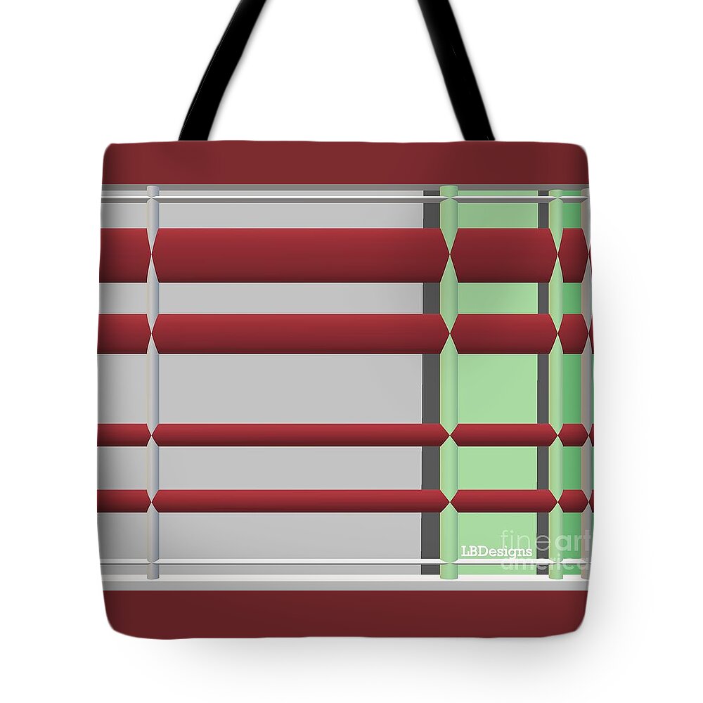 “arts And Design”; “gallery”; “images”; “city Christmas”; “ Poinsettias Style”; “valentina Heart Deco 22”; “winter Plaid Ii”; “lbdesigns”; “sseasonal”; “winter” Tote Bag featuring the digital art Winter Plaid II by LBDesigns