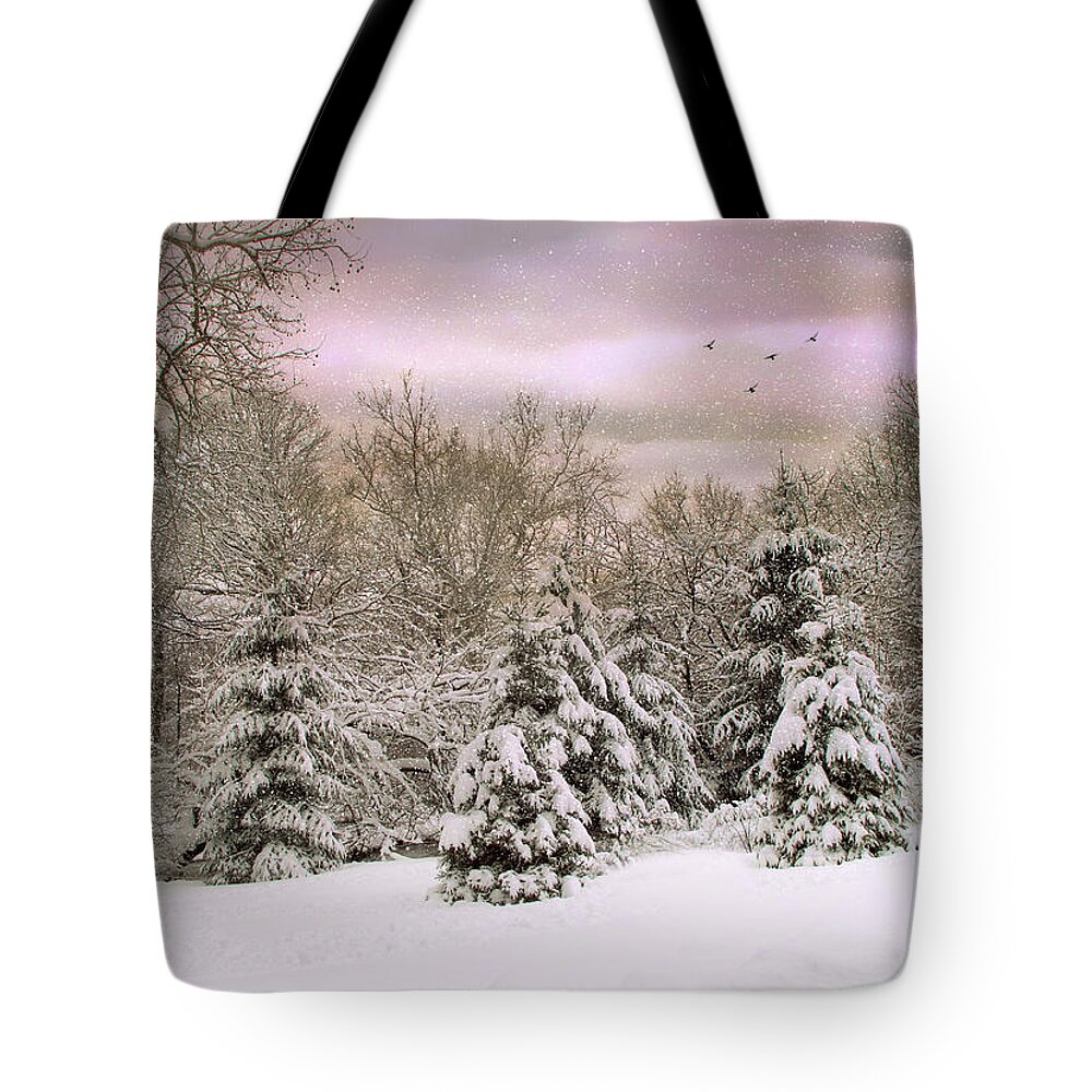 Winter Tote Bag featuring the photograph Winter Twilight by Jessica Jenney