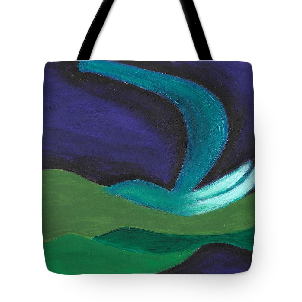 Awakening Tote Bag featuring the painting Wisdom by Esoteric Gardens KN