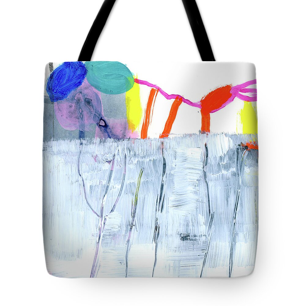 Abstract Tote Bag featuring the painting Wishes 04 by AF Duealberi