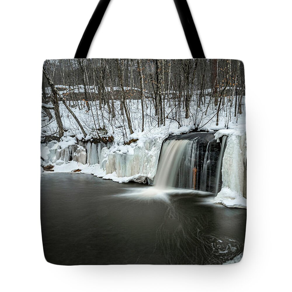 Creek Tote Bag featuring the photograph Wolf Creek Falls in Winter by Kevin Argue