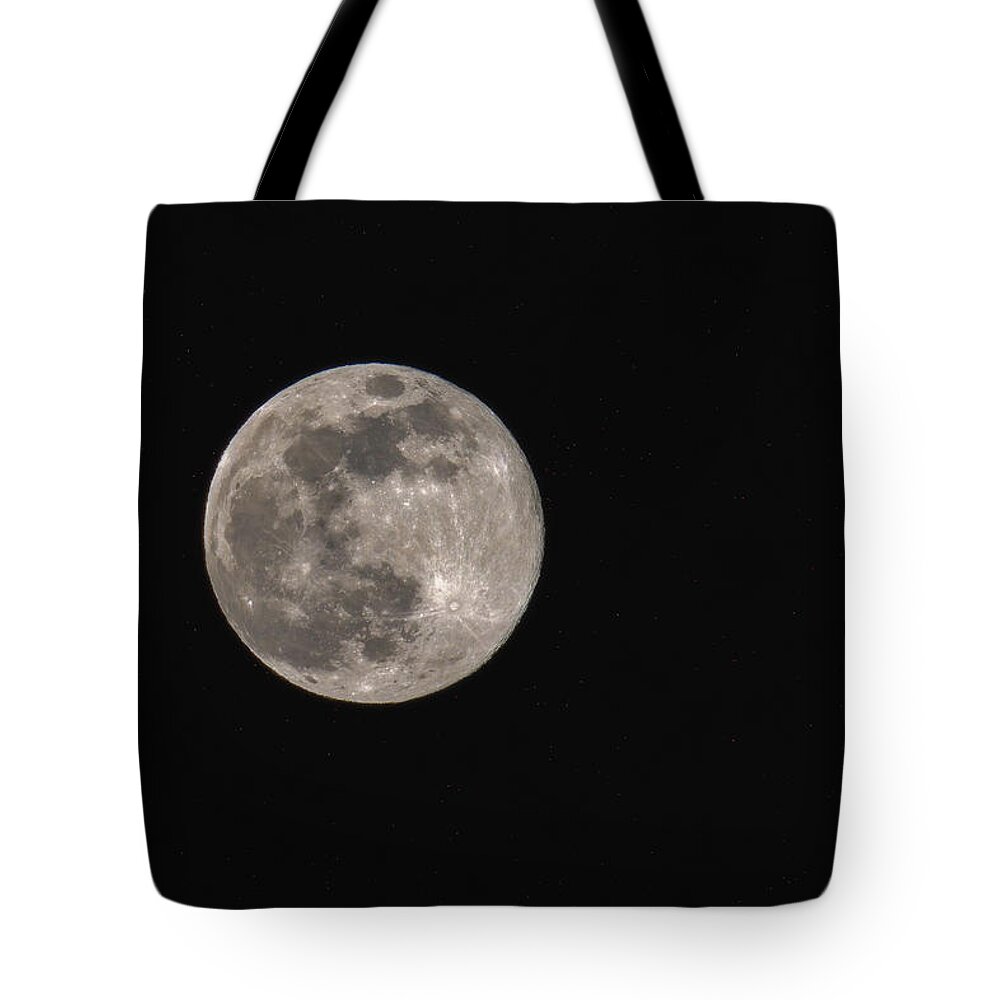 Wolf Moon Tote Bag featuring the photograph Wolf Moon by Robert J Wagner