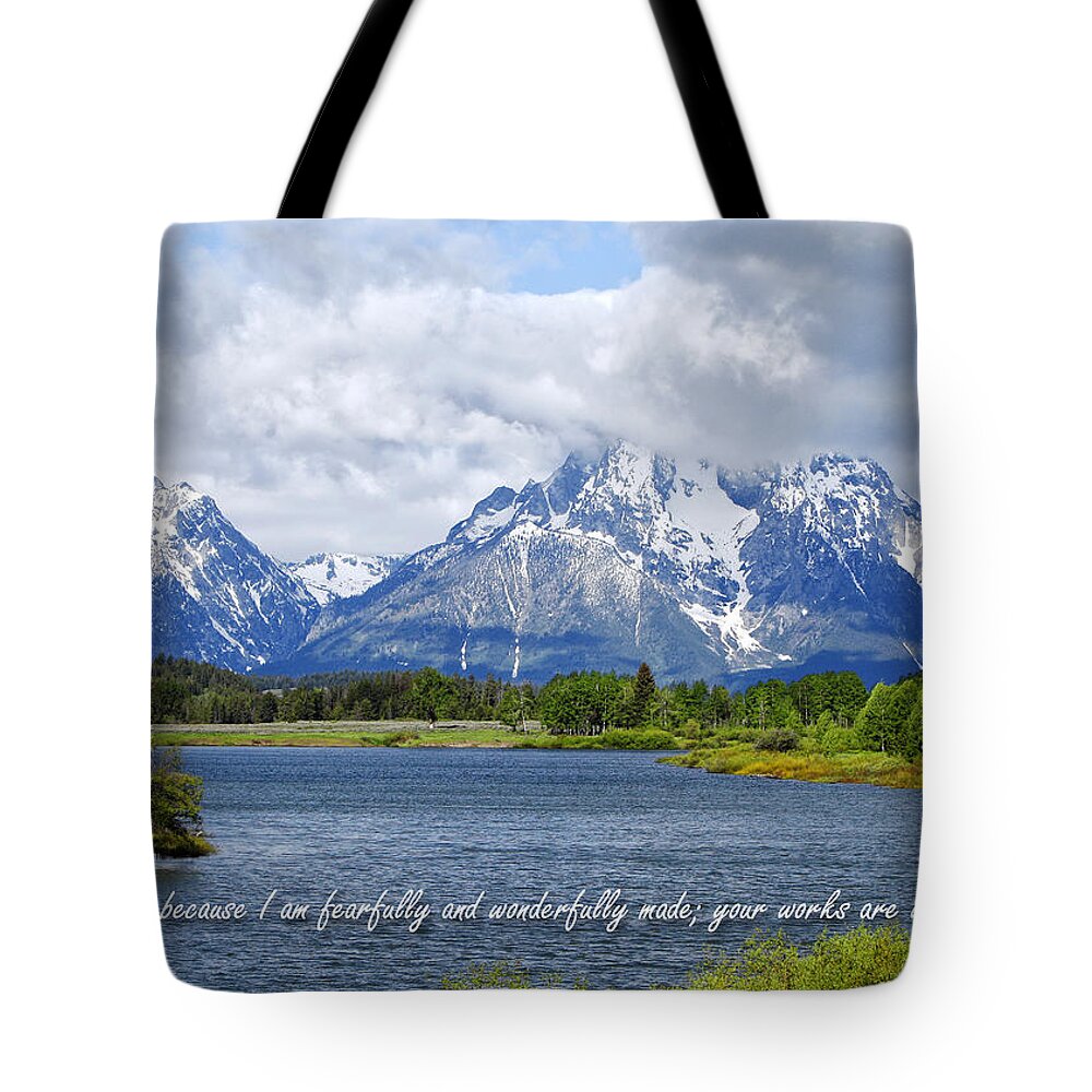 Bible Tote Bag featuring the photograph Wonderfully Made - Inspirational Image by Lincoln Rogers