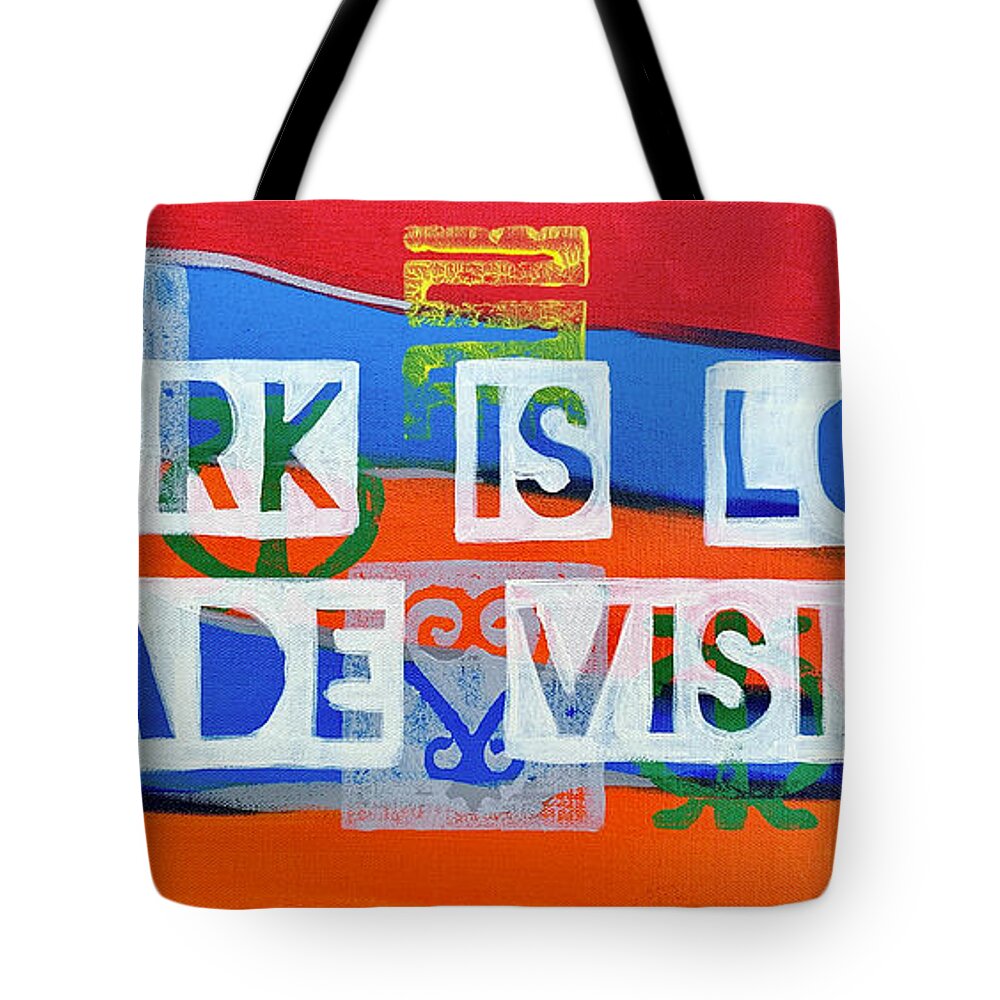  Tote Bag featuring the painting Work is love by Clayton Singleton