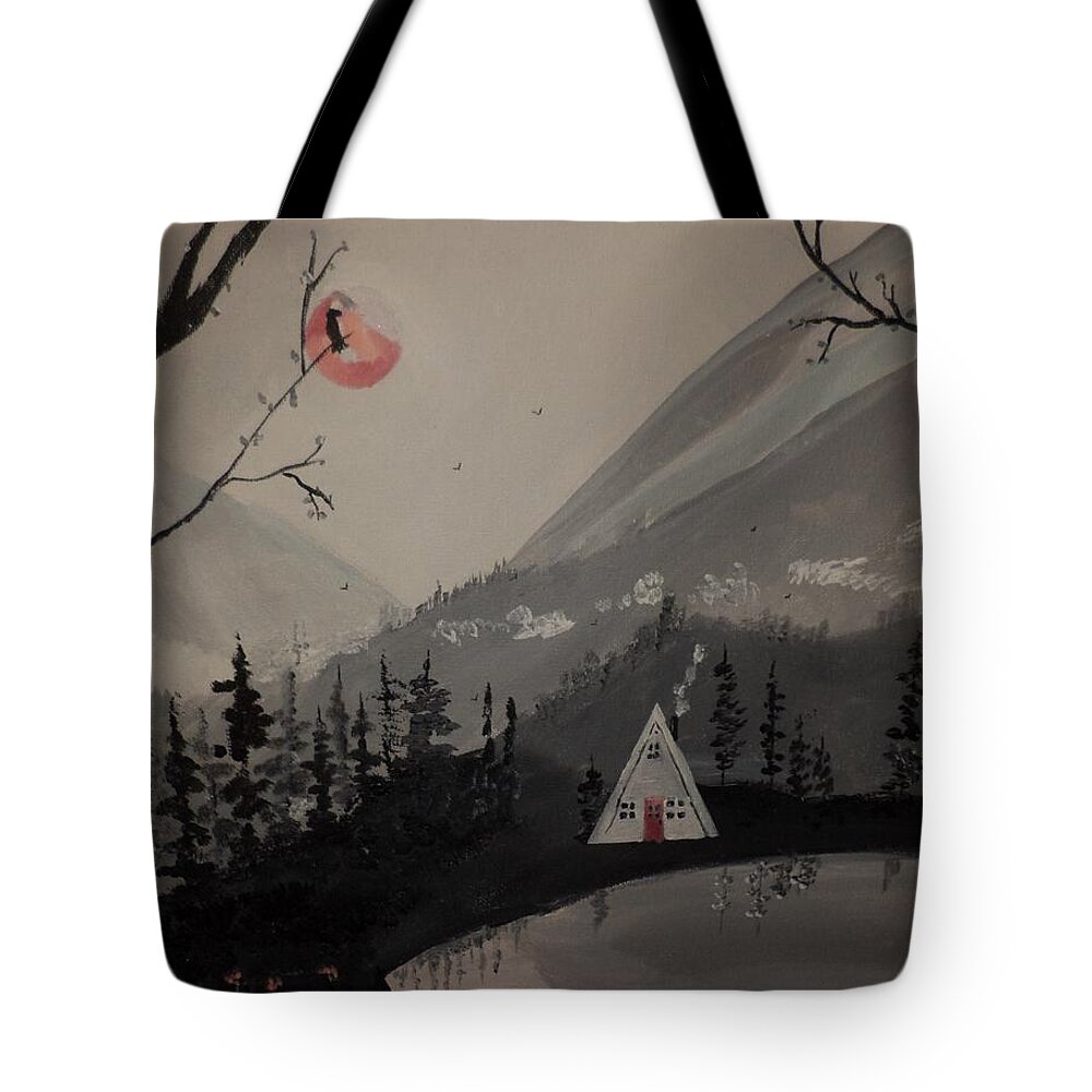 Landscape Tote Bag featuring the painting Write Me A Story Painting by Donald Northup