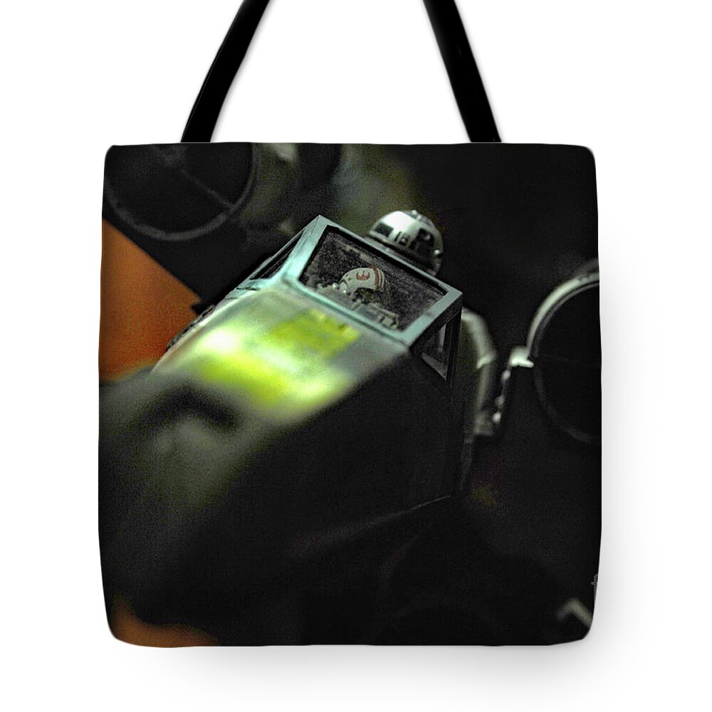 Xwing Tote Bag featuring the photograph X-Wing model by Micah May