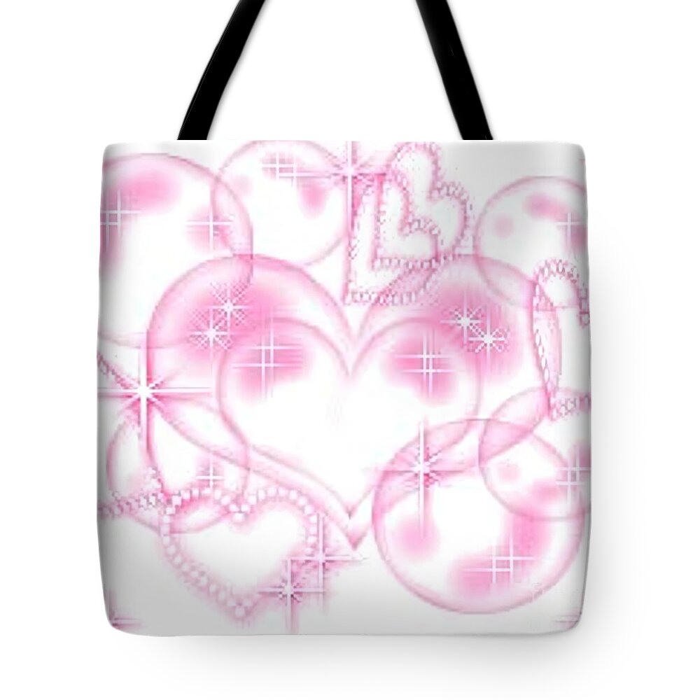 Y2k Heart Aesthetic Tote Bag by Gordon Chapman - Pixels